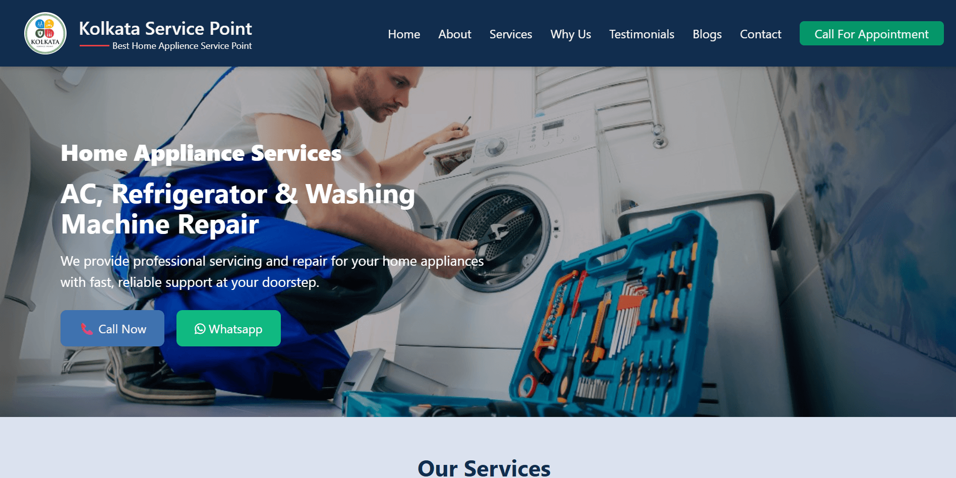 Project_ScreenShot_Kolkata Service Point